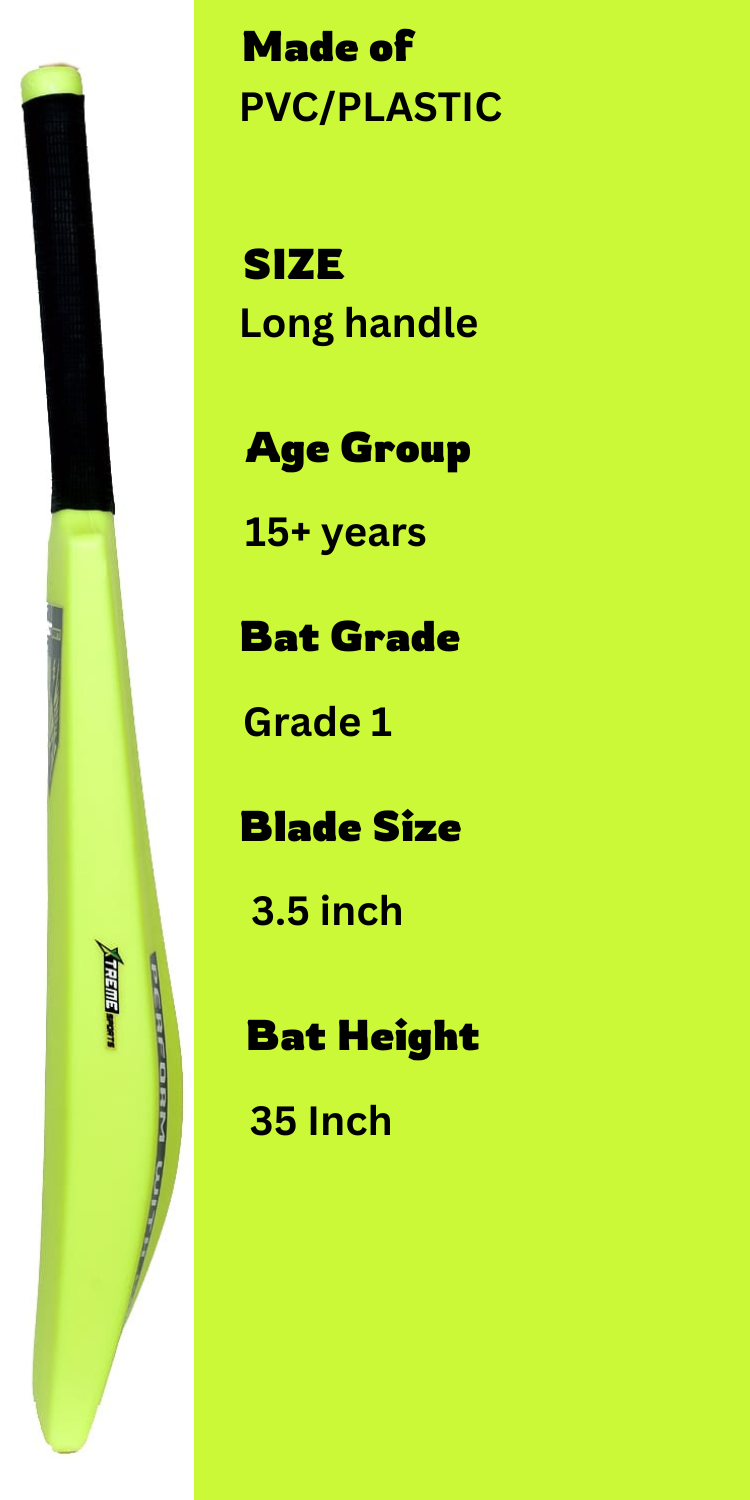 Xtreme Sports Fiber Cricket Bat - Neon Green Edition